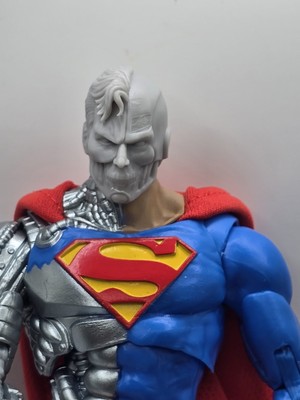 3d Printed CYBORG SUPER HERO MAN Head#1 1:10 7'' SELECT DC MULTIVERSE
