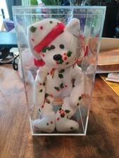 Ty Beanie Baby 1998 HOLIDAY TEDDY the Bear 8 Inch Mint In Case 30