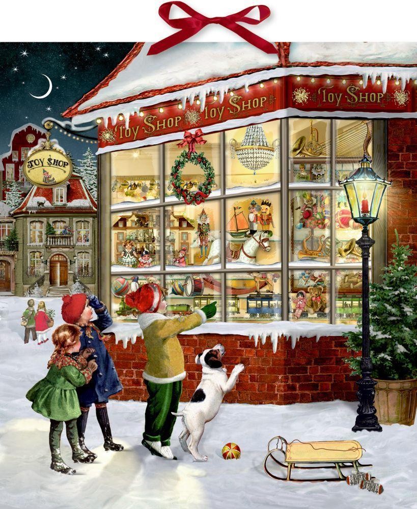 Wand-Adventskalender - Vor dem Spielzeugladen Barbara Behr