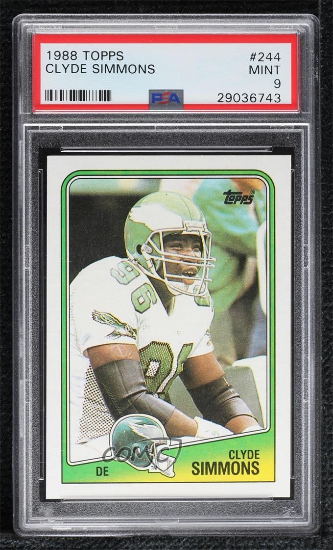 1988 Topps Clyde Simmons #244 PSA 9 MINT Rookie RC 1c7
