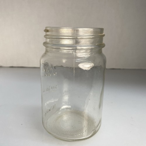 Vintage Kerr Self Sealing Regular Mouth Clear Glass Square Jar Pint No Lid - Picture 5 of 10