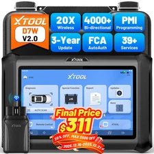 XTOOL D7W V2.0 Wireless Auto Full System Diagnostic Tool 39 Services Key Program