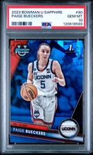 2023 BOWMAN UNIVERSITY CHROME SAPPHIRE #90 PAIGE BUECKERS RC PSA 10