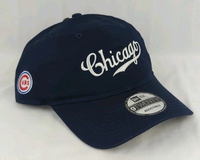 Chicago Cubs New Era x Alice & Wonder Navy Script 9twenty Adjustable Hat