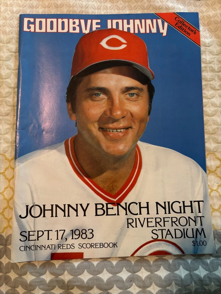 Johnny Bench Night September 17, 1983 Riverfront Stadium Last Home Run   - Image 4 of 4