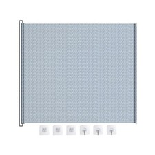 Retractable Dog Gate No-Drill Mesh Pets Door Doorways Mesh Gate19.69x49.21 inche