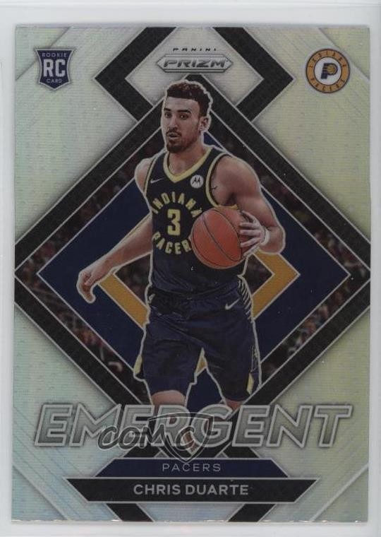 2021-22 Panini Prizm Emergent Silver Prizm Chris Duarte #14 Rookie RC 12ka