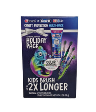 Crest  Oral-B Kids Color Changing Toothbrush  Toothpaste Holiday Bundle
