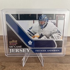 Frederik Andersen 2020-2021 UD Game Jersey Series 1 Hockey Card#GJ-FA