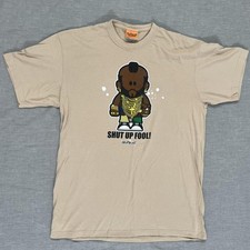 Vintage 1990s MrT gangsta life coach beige cotton tee size M Weenicons Starworld