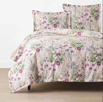 TCS Company Cotton Bloom Meadow Classic Smooth Sateen Duvet Cover