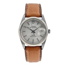 Tudor Prince Oysterdate 74034 Silver Dial Automatic Winding Mens Watch 34mm