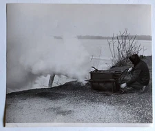 1957 M3A2 Smoke Generator Maxwell Point Army Chemical Center MD VTG Press Photo