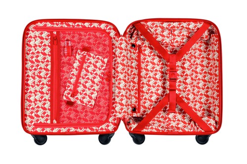 MINI Genuine Childrens Kids Trolley Spinner Wing Logo Debossed Rebel Red - Picture 3 of 4