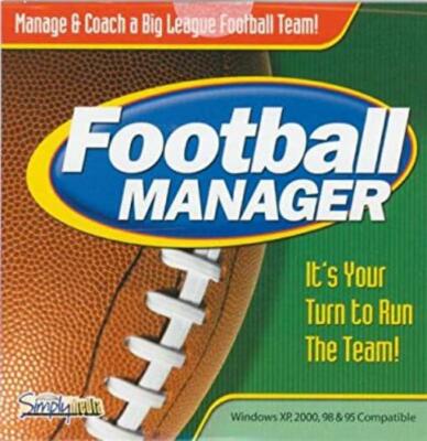 Football Manager PC CD fantasy coach big league team roster players draft game!