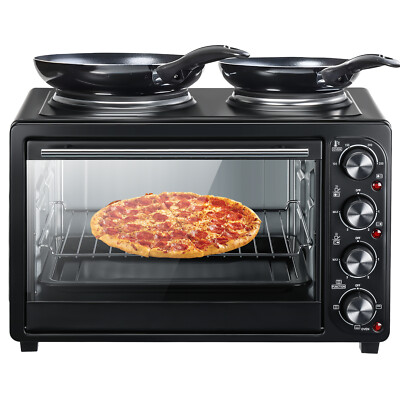 36L Mini Oven Grill Tabletop Counter Top Multi Fuction Cooker with Hobb ...