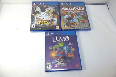 3 New sealed PS4 games Naruto Storm 4-Lumo & overcooked