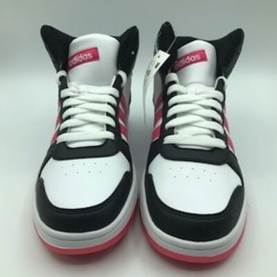 Adidas Hoops Mid 2.0 Sneakers pink/black/white Youth Size 7