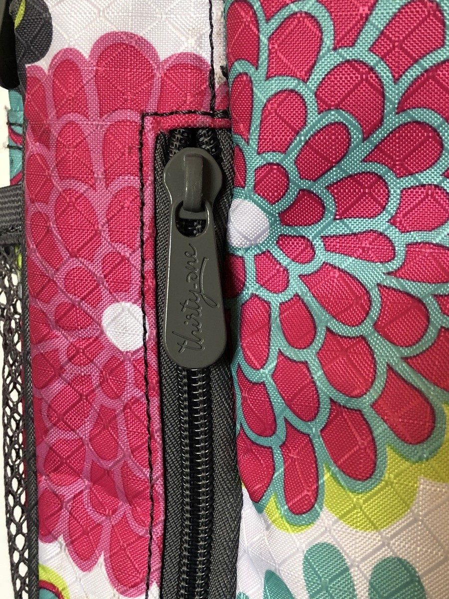 Thirty One Girls Backpack Pink Teal Floral Print | eBay display picture 2