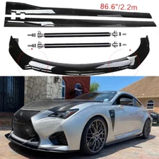 For Lexus RCFFont Bumper Lip Splitter Spoiler Side Skirts Glossy