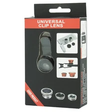 Cell Phone Clip Lens kit Camera Lens Attachment Smartphone iPhone LFS-889BK NEW