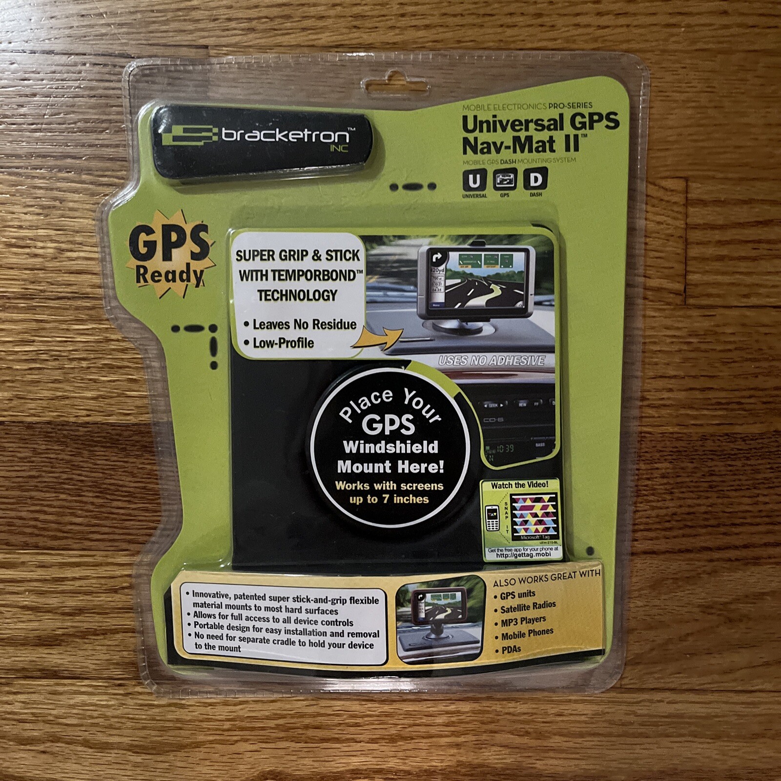 Bracketron Universal GPS Mobile Nav Mat II Car Dash Mount Grip Base Holder NEW