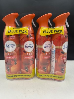 Pumpkin Febreze Air Refresher Spray Limited Edition~8.8 oz 4 Pack.