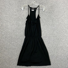 Express Women's Size Small Black Spaghetti Strap Elastic Waist Dress