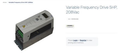 CARRIER HK30WA304 / HK30WA304 VARIABLE FREQUENCY DRIVE 5 HP  NEW