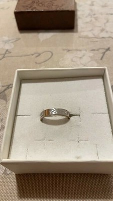Anello fede fedina uomo donna GUCCI in oro bianco 750 taglia 12 | eBay