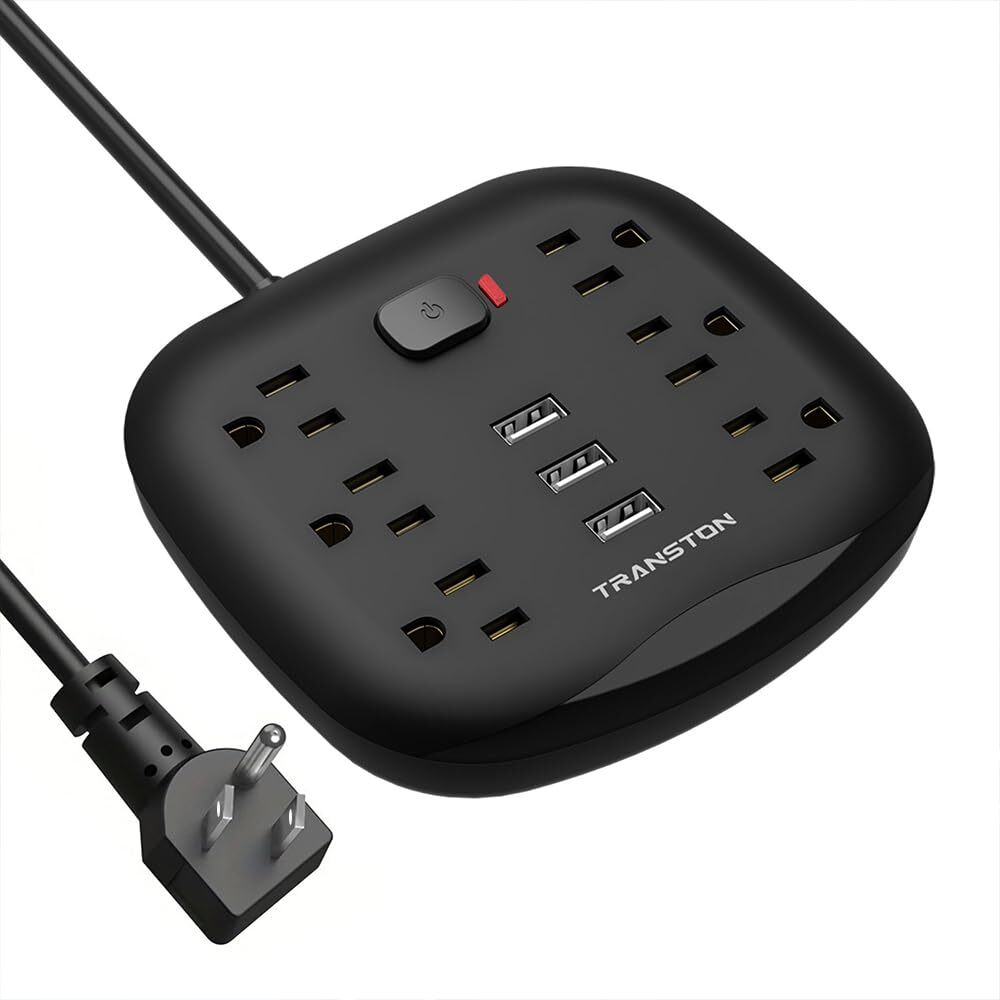 Surge Protector Power Strip 6 Outlet 3 Usb With Switch Control Desktop Charging-image
