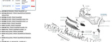 521120R050 Genuine OEM Toyota RAV4 16- Passenger Front Bumper Molding Extension