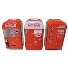 Coca-Cola Vending Machine Tin Banks (Set of 3)