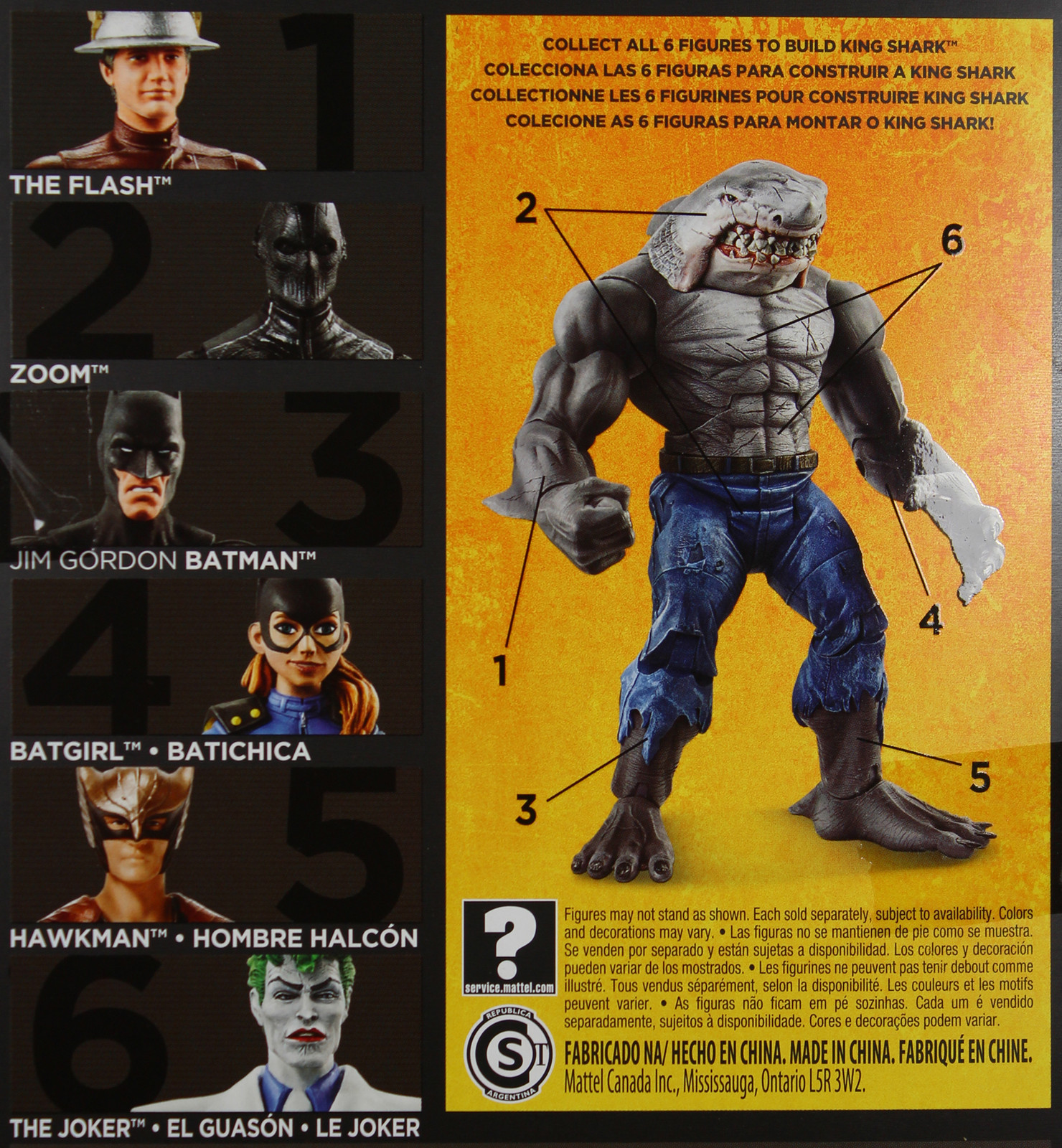 DC Multiverse 6" WAVE 5 ACTION FIGURE SET ~ Batgirl, Joker, Zoom+++ & King Shark
