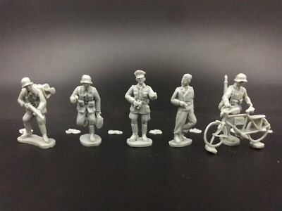 1/35 Resin WWII German 3 Soldiers In Battle W/Scene Unpainted Unbuild - Foto 8