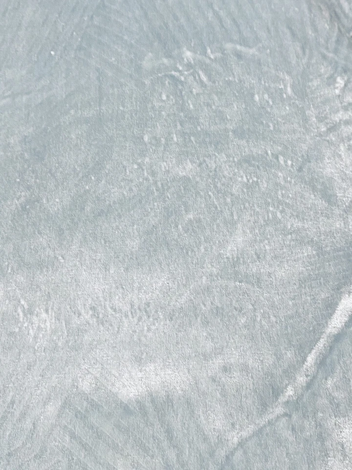 Anthropologie Raquel Velvet Curtain Panel Textured Geometric Ice Blue - Image 4 of 4