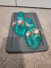Betsey Johnson Women's Madilyn Jelly Sandals Teal NIB Size 6