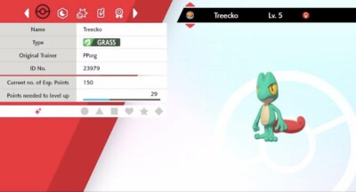 Pokemon Schwert & Schild Shiny Treecko 6IV Max EVs