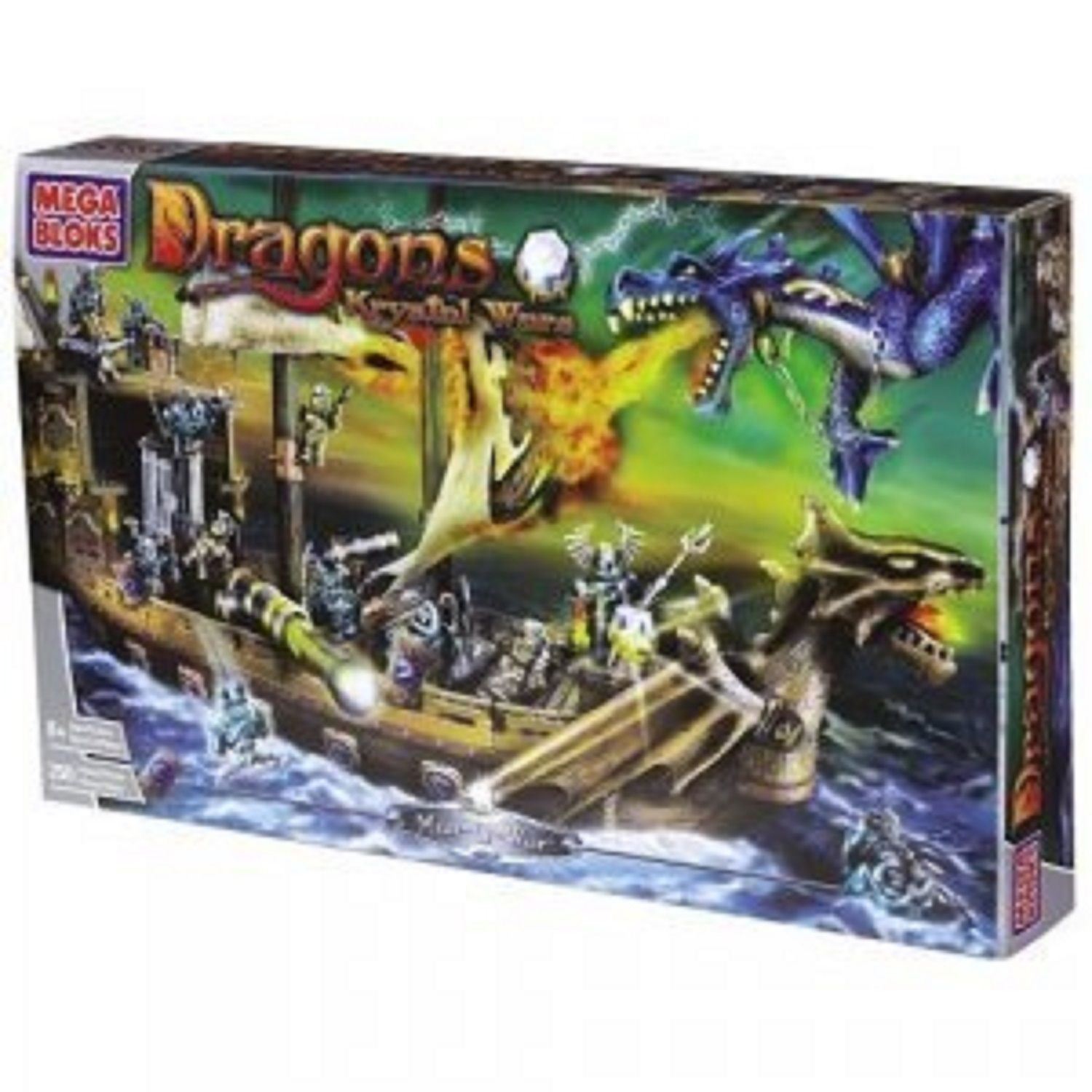 Raro 2018 Mega Bloks 9895 Probuilder Dragons Krystal hombre-o-Guerra Acorazado Raro 2018 Mega Bloks 9895 Probuilder Dragons Krystal hombre-o-Guerra Acorazado