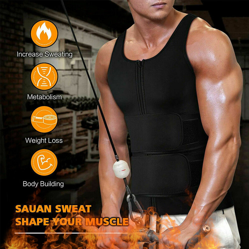 HAIYANG Homme Sweat Gilet Néoprène Entraînement Chemise Corps Shaper Sauna Costume Sport Fitness Fermeture (Color : Women, Size : XXL HAIYANG Homme Sweat Gilet Néoprène Entraînement Chemise Corps Shaper Sauna Costume Sport Fitness Fermeture (Color : Women, Size : XXL