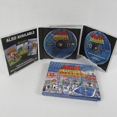 Mall Tycoon 2 & Deluxe 2 PC Game PC CD-ROM Lot of 2