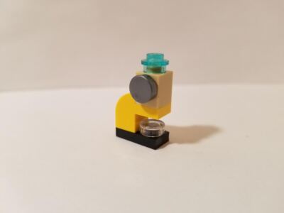 LEGO Minifigure Mad Scientist Microscope Black Yellow Villain Biology Medical