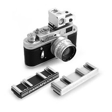 Aluminum Dual Cold Shoe Adapter 2-in-1 Camera Mount Bracket 60mm Universal