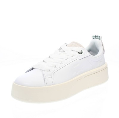 Lacoste Carnaby Platform - Sneakers In Pelle Bianco - Taglia 39 [5.5 US 24.2cm]