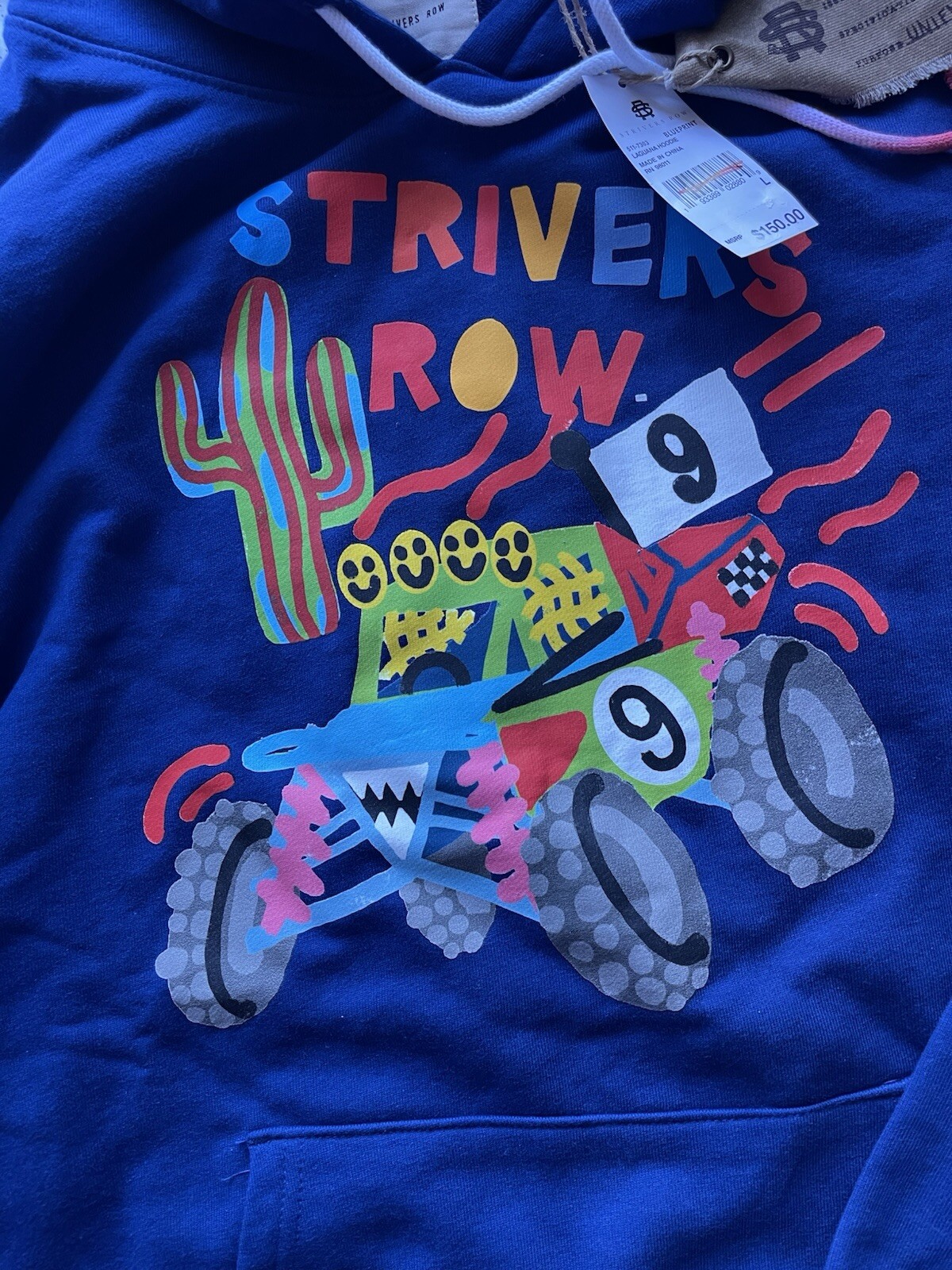 FILA Felpa con cappuccio Strivers Row uomo RC CAR nuova con etichetta taglia L $250