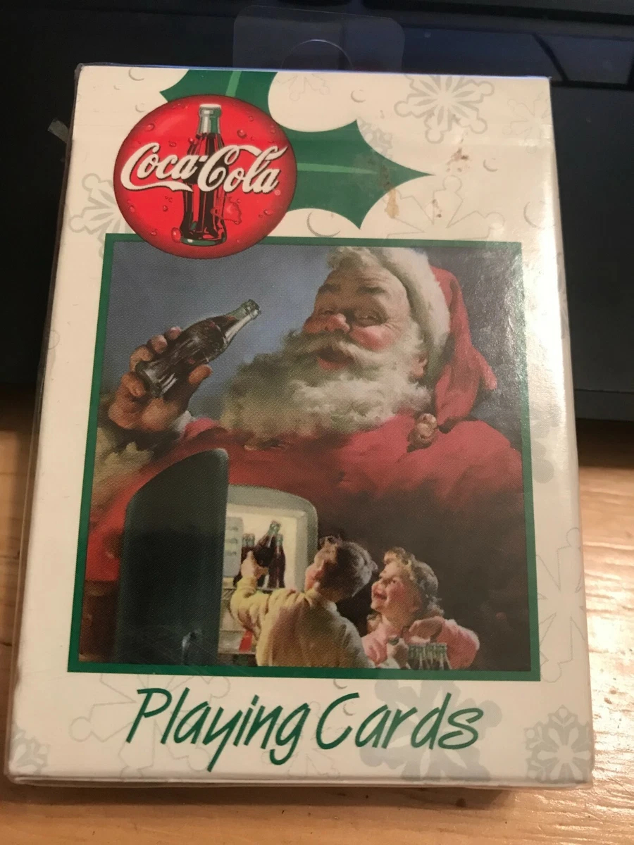 NEW Vintage Coca Cola Christmas Playing Cards Santa Claus 1999 Bicycle Brand