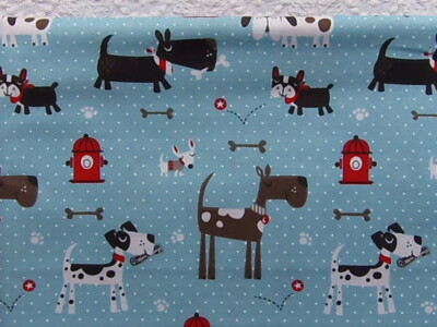 Htf Blue Dog NEW & HTF Designer Novelty Exclusive BLUE POLKA DOT DOGS *100% Cotton ...