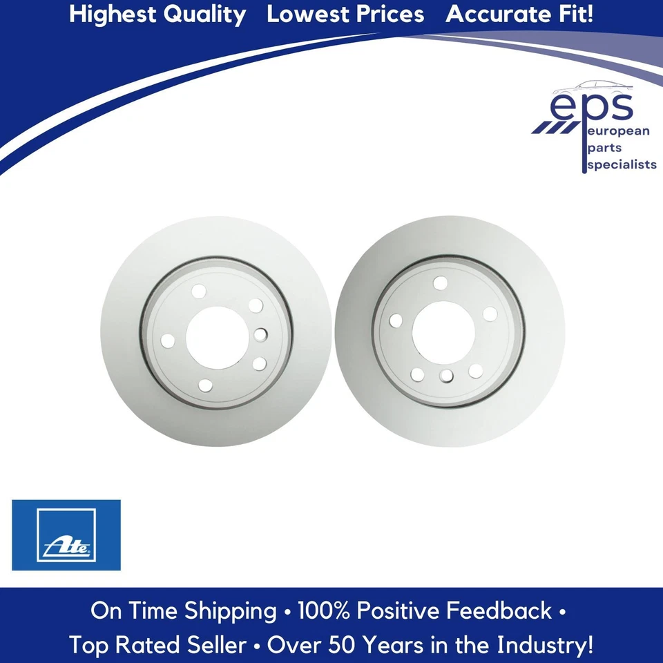 Rotores de disco de freno trasero L&R Select 2002-06 BMW X5 Ate 34 21 6 756 849 alemán Foto 2 de 4