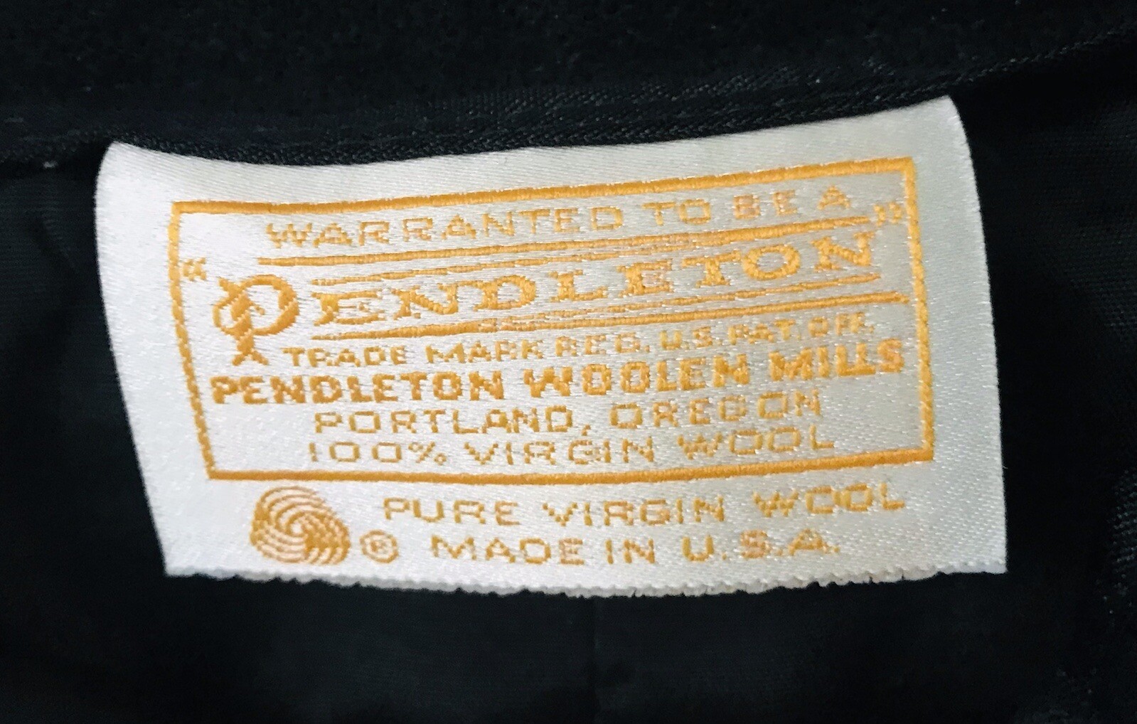 Vtg Pendleton Black Virgin Wool Lined Pencil Skir… - image 5