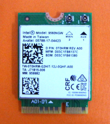 Intel Wireless-AC 9560 DualBand 9560NGW A00 Wireless Card Dell T0HRM